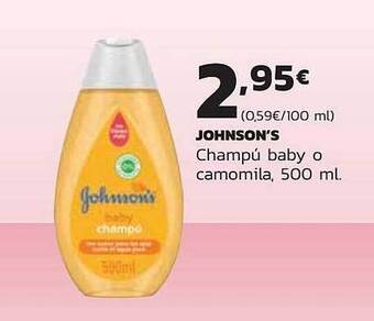 Supermercados Lupa Johnson's champú baby o camomila oferta