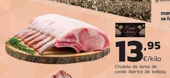 Supermercados Lupa Chuleta de lomo de cerdo ibérico de bellota oferta