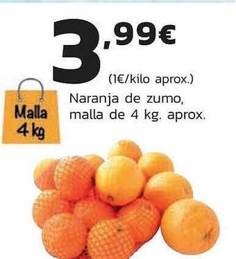 Supermercados Lupa Naranja de zumo, malla de aprox oferta