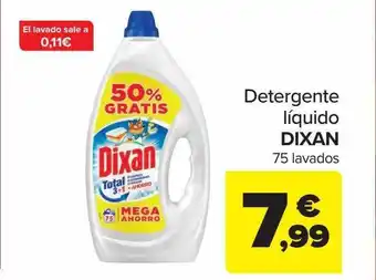 Carrefour Detergente líquido dixan 75 lavados oferta