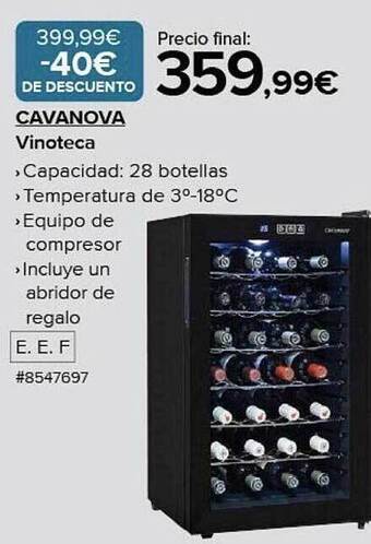 Costco Cavanova vinoteca oferta