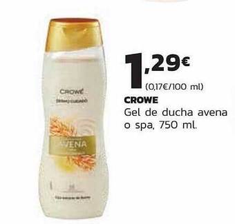 Supermercados Lupa Crowe gel de ducha avena o spa oferta