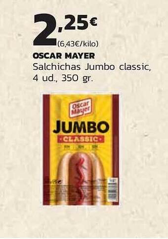 Supermercados Lupa Oscar mayer salchichas jumbo classic oferta