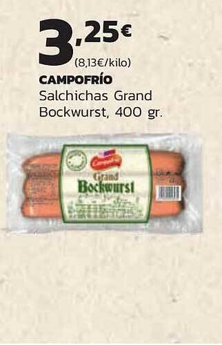 Supermercados Lupa Campofrío salchichas grand bockwurst oferta