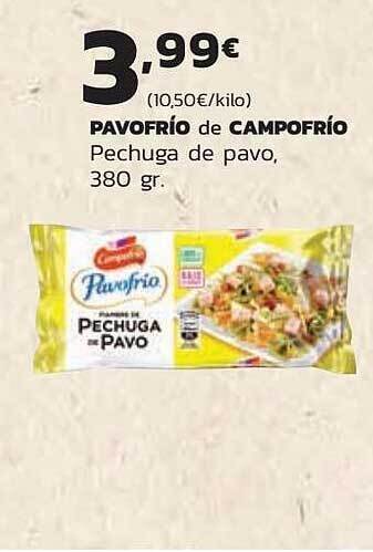 Supermercados Lupa Pavofrío de campofrío pechuga de pavo oferta