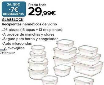 Costco Glasslock recipientes hérmeticos de vidrio oferta