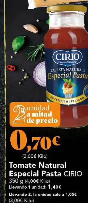 Gadis Tomate natural especial pasta cirio oferta