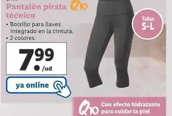 Lidl Pantalón pirata técnico q10 oferta