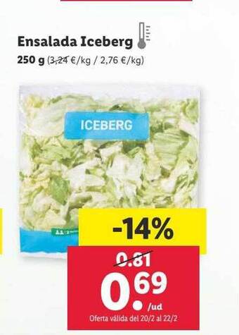 Lidl Ensalada iceberg oferta