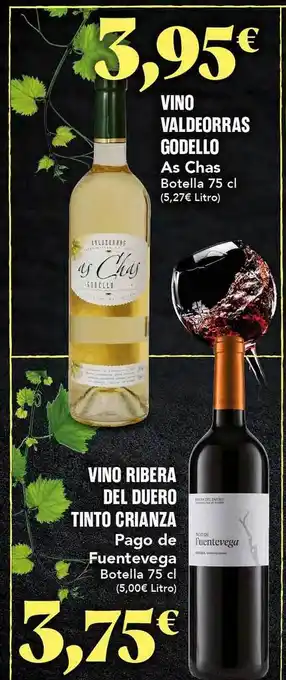 Gadis Vino valdeorras godello vino ribera de duero tinto crianza pago de fuentevega oferta