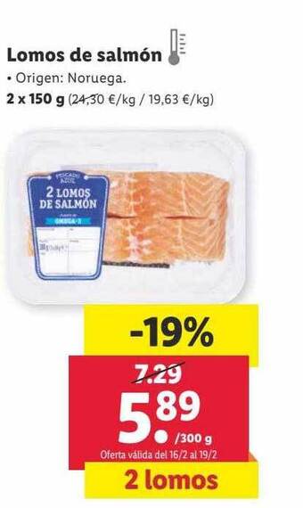 Lidl Lomos de salmón oferta