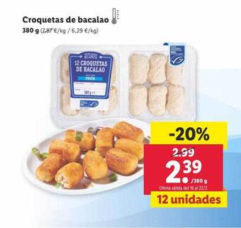 Lidl Croquetas de bacalao oferta