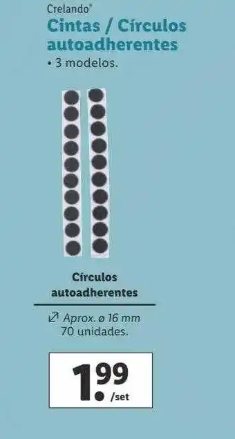 Lidl Crelando cintas círculos autoadherentes oferta