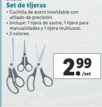 Lidl Set de tijeras oferta