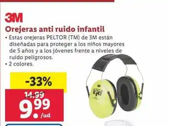Lidl 3m orejeras anti ruido infantil oferta