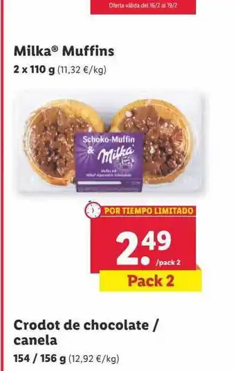 Lidl Milka muffins oferta