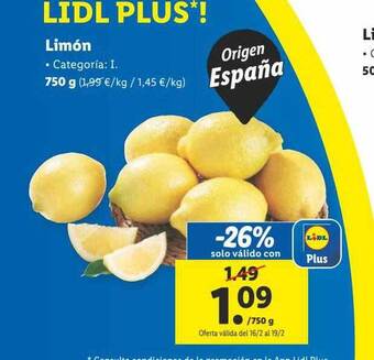 Lidl Limón oferta
