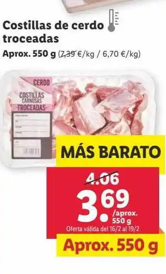Lidl Costillas de cerdo troceadas oferta
