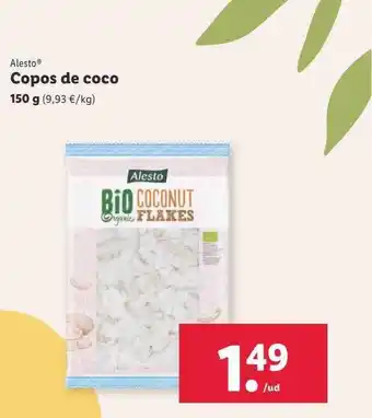 Lidl Alesto copos de coco oferta