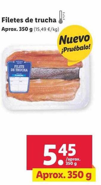 Lidl Filetes de trucha oferta