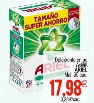 Plenus Supermercados Deterxente en po actilift ariel oferta