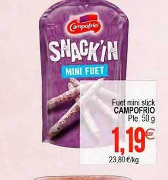 Plenus Supermercados Fuet mini stick campofrio oferta