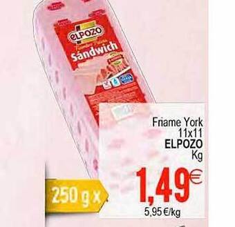 Plenus Supermercados Friame york 11x11 elpozo kg oferta