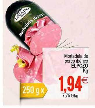 Plenus Supermercados Mortadela de porco ibérico elpozo kg oferta