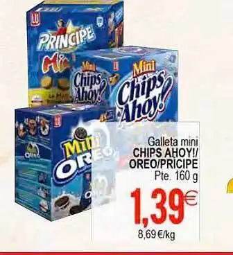 Plenus Supermercados Galleta mini chips ahoy-oreo-pricipe oferta