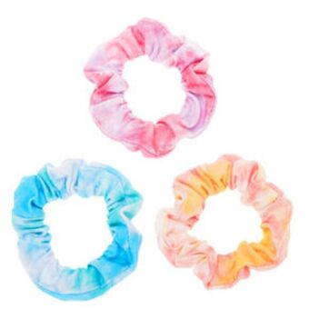 Claire's Claire's club small tie dye hair scrunchies - 3 pack oferta