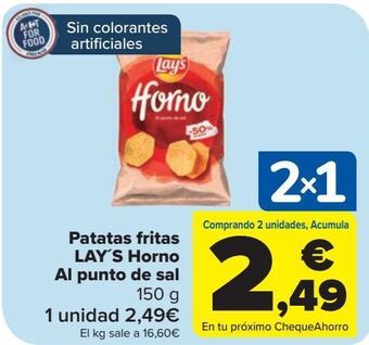 Carrefour Market Patatas fritas lay's horno al punto de sal oferta