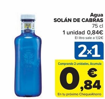 Carrefour Market Agua solán de cabras oferta