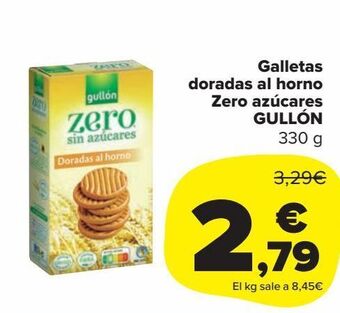 Carrefour Market Galletas doradas al horno zero azúcares gullón oferta