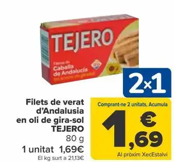 Carrefour Filetes de caballa de andalucía tejero oferta
