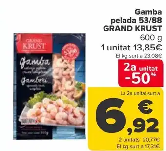 Carrefour Gamba pelada 53/88 grand krust oferta