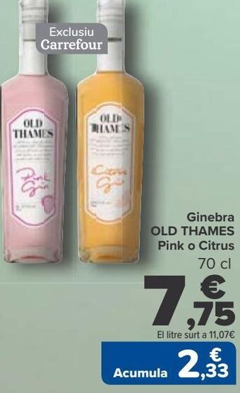 Carrefour Ginebra old thames pink o citrus oferta