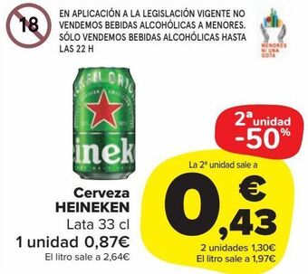 Carrefour Market Cerveza heineken oferta