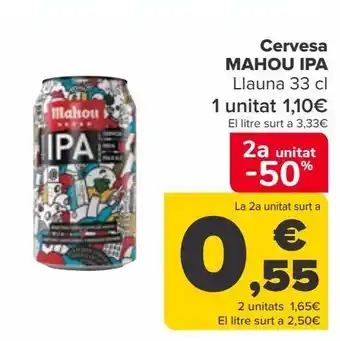 Carrefour Cerveza mahou ipa oferta