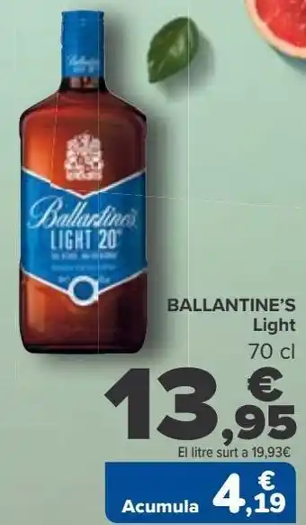 Carrefour Ballantine's light oferta