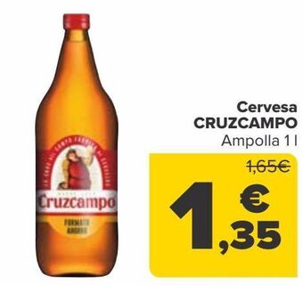 Carrefour Cerveza cruzcampo oferta