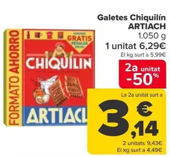 Carrefour Galletas chiquilín artiach oferta
