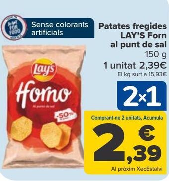 Carrefour Patatas fritas lay's horno al punto de sal oferta