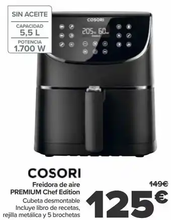 Carrefour Cosori freidora de aire premium chef edition oferta
