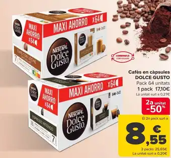 Carrefour Cafés en cápsulas dolce gusto oferta