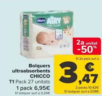 Carrefour Pañales ultra absorbente chicco oferta