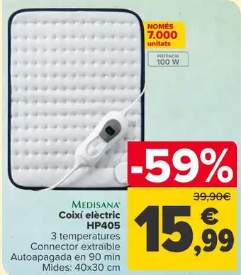 Carrefour Medisana almohadilla eléctrica hp405 oferta