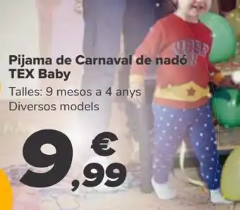 Carrefour Pijama carnaval bebé tex baby oferta