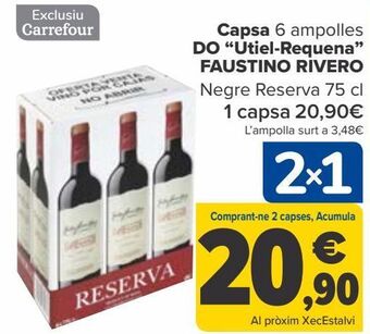 Carrefour Caja 6 botellas d.o. ''utiel-requena'' faustino rivero oferta