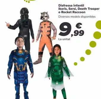 Carrefour Disfraz infantil ikaris, sersi, death trooper o rocket raccoon oferta