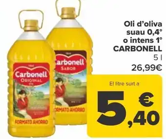 Carrefour Aceite de oliva suave 0.4º o intenso 1º carbonell oferta